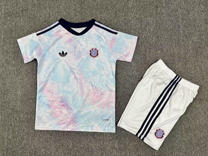 Youth Uniform Kids Kit 2026 Costa Rica Away Soccer Jersey Shorts Child Football Set