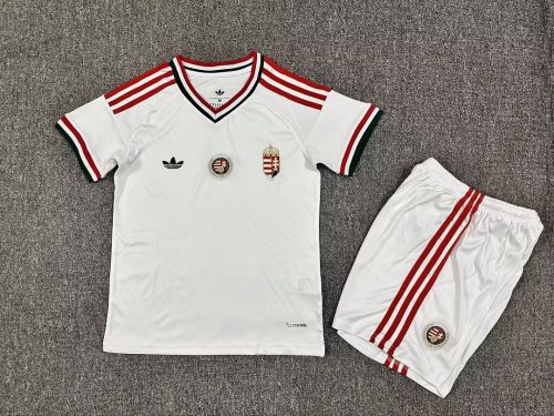Youth Uniform Kids Kit 2026 Hungary Away Soccer Jersey Shorts Child Football Set