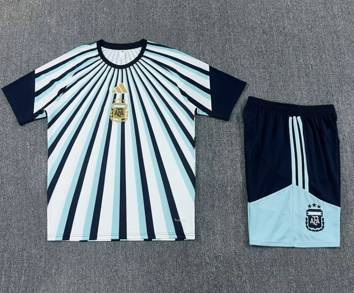Adult Uniform 2026 Argentina Colorful Soccer Training Jersey and Shorts Football Kits