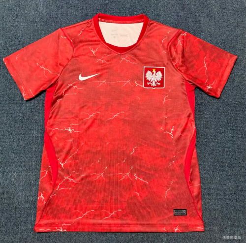 Fan Version Poland 2026 Away Red Soccer Jersey Football Shirt