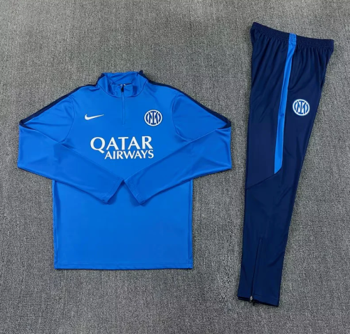 2026-2027 Inter Milan Blue Soccer Training Sweater and Pants Football Kit