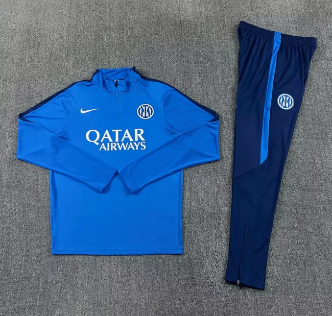 2026-2027 Inter Milan Blue Soccer Training Sweater and Pants Football Kit