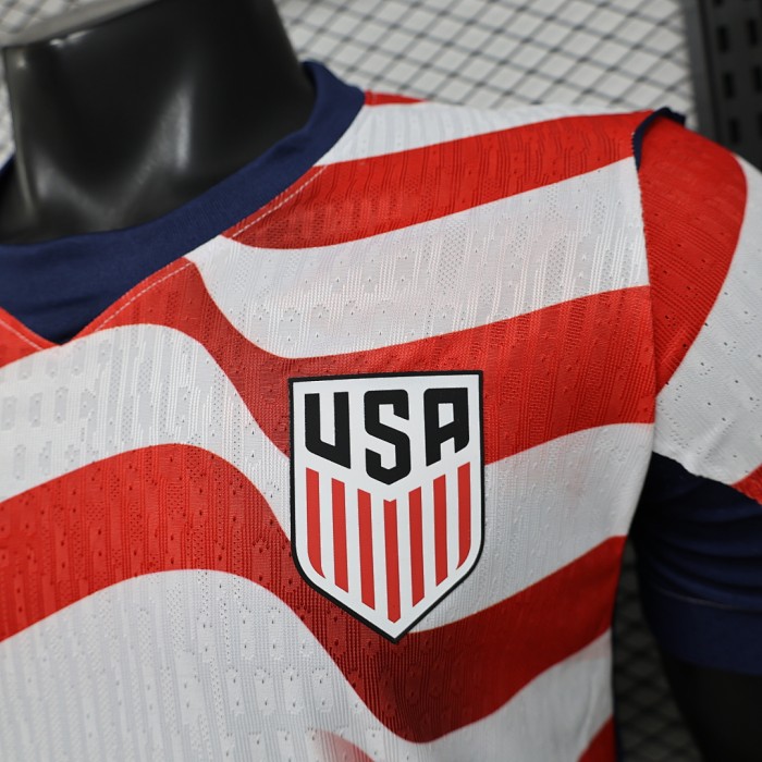 Player Version 2026 USA Home Red/White Soccer Jersey United States Football Shirt