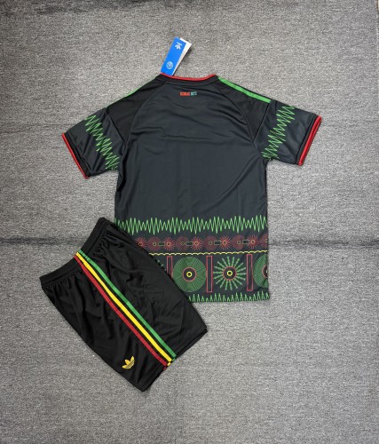 Adult Uniform 2026 Jamaica Away Black Soccer Jersey Shorts Men's Football Kit
