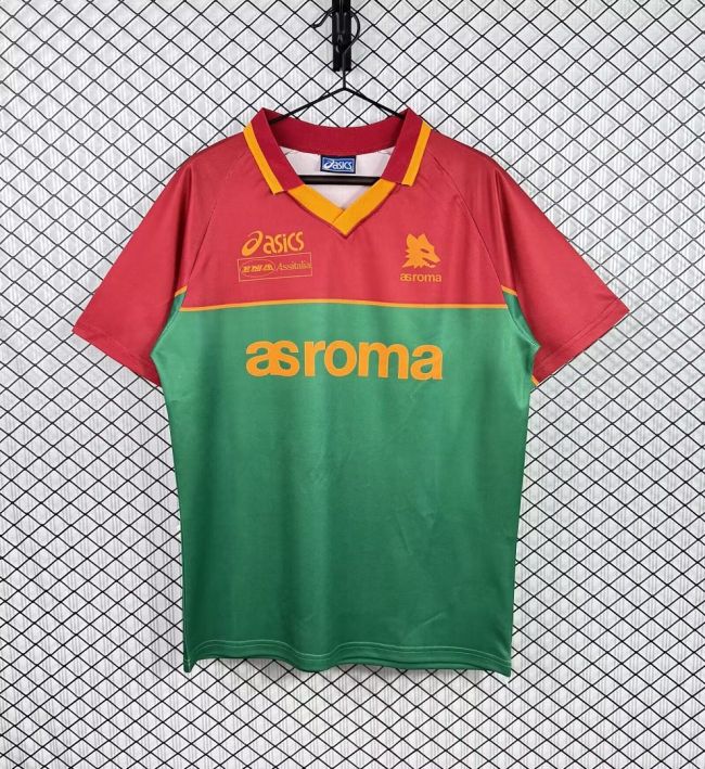 Retro Jersey 1995-1996 As Roma Soccer Pre-match Jersey Football Shirt