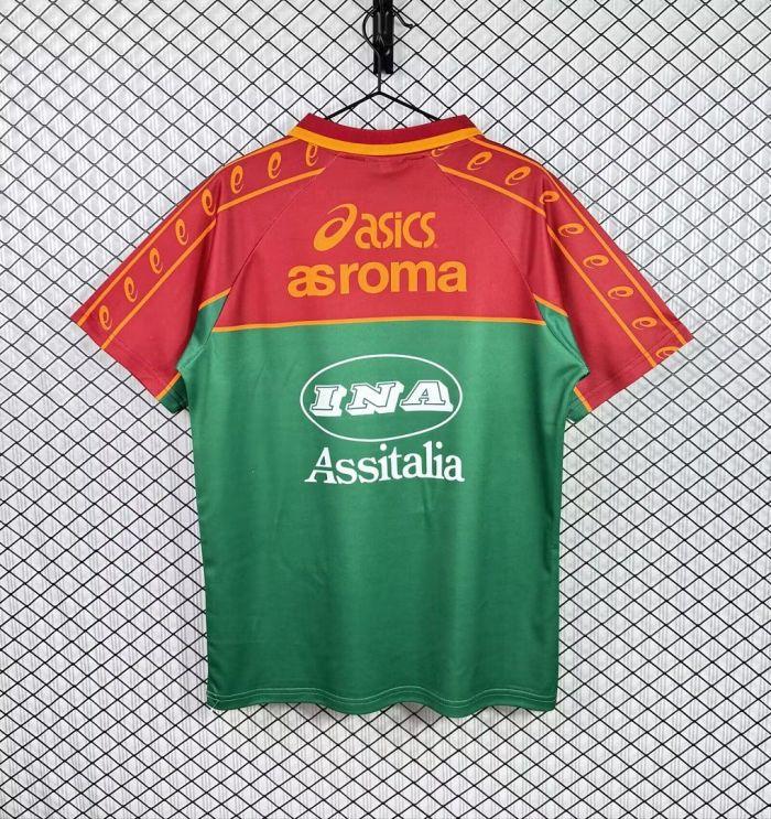 Retro Jersey 1995-1996 As Roma Soccer Pre-match Jersey Football Shirt