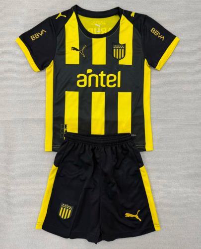 Youth Uniform Kids Kit 2026-2027 Penarol Home Soccer Jersey Shorts Child Football Set