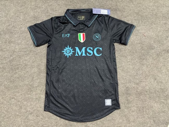 with Scudetto Patch Fan Version 2025-2026 Calcio Napoli Special Edition Football Shirt Napoles Soccer Training Jersey