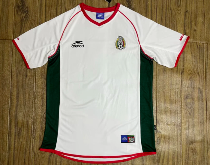 Retro Jersey 2001-2002 Mexico Away White Soccer Jersey Vintage Football Shirt