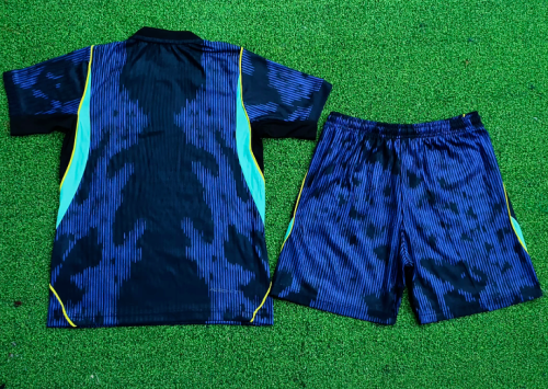 Player Version Youth Uniform Kids Kit 2026 Brazil Away Soccer Jersey Shorts Child Brasil Football Set