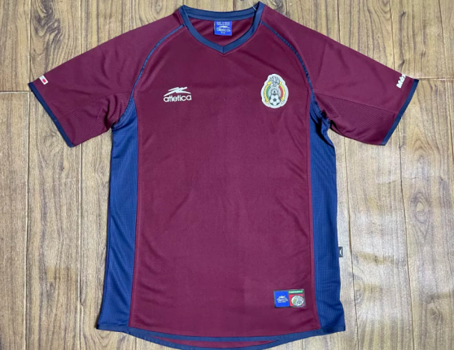 Retro Jersey 2001-2002 Mexico Third Away Red Soccer Jersey Vintage Football Shirt