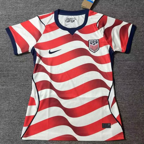 Women 2026 USA Home Soccer Jersey Girl United States Football Shirt