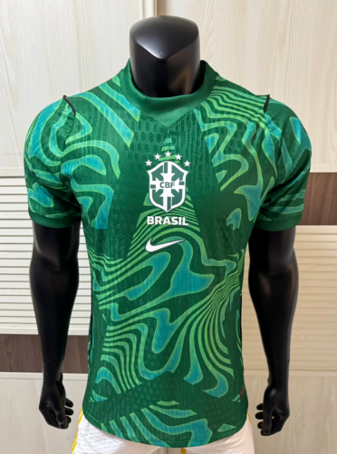 Player Version 2026 Brazil Green Goalkeeper Soccer Jersey Brasil Camisetas de Futbol