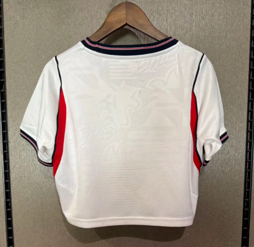 Women 2026 England Home Crop Soccer Shirt Girl Football Jersey