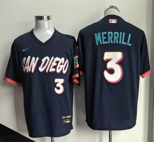 City Edition San Diego Padres MERRILL 3 MLB Jersey Cool Baseball Shirt