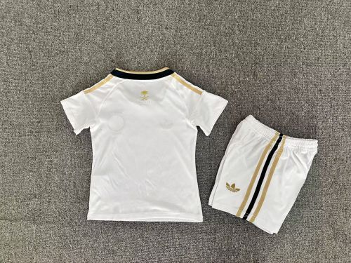 Youth Uniform Kids Kit 2026 Saudi Arabia Away Soccer Jersey Shorts Child Football Set