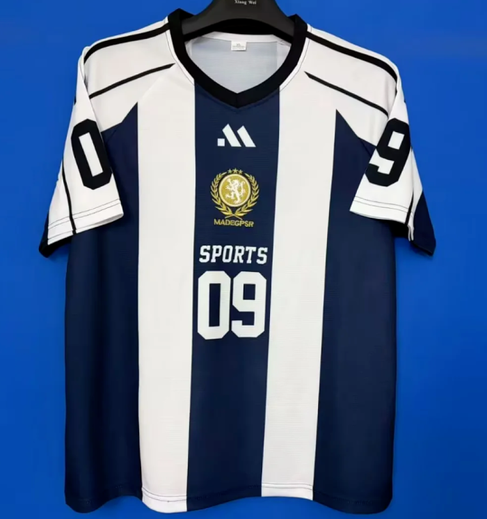 09 sport jerseys Dark Blue/White Soccer Jersey Football Shirt