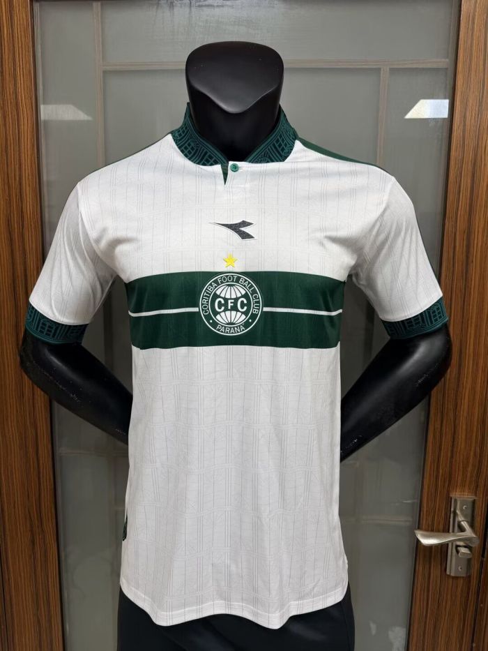 Fan Version 2026-2027 Coritiba Away White Soccer Jersey Football Shirt