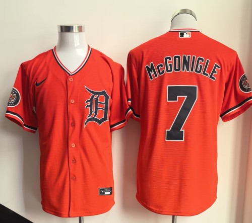 Detroit Tigers McGONIGLE 7 Orange MLB Cool Jersey Baseball Shirt