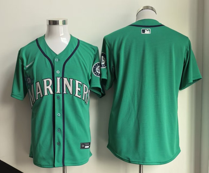 Seattle Mariners Blank Green Cool Base Jersey MLB Shirt