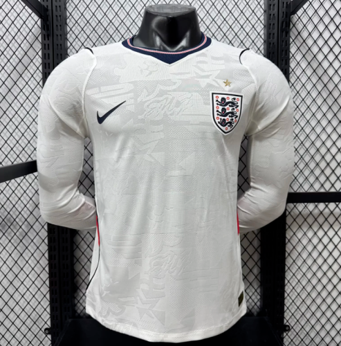 Long Sleeve Player Version 2026 England Home Soccer Jersey Football Shirt