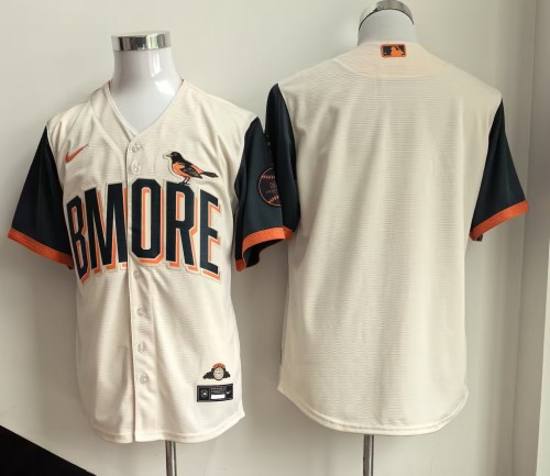 City Edition Baltimore Orioles Blank OFF-WHITE MLB Shirt Cool Base Jersey