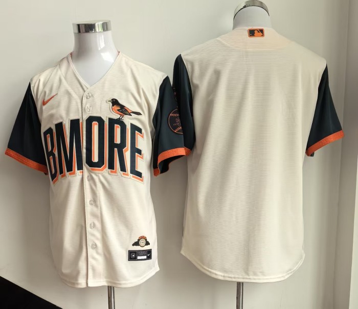 City Edition Baltimore Orioles Blank OFF-WHITE MLB Shirt Cool Base Jersey