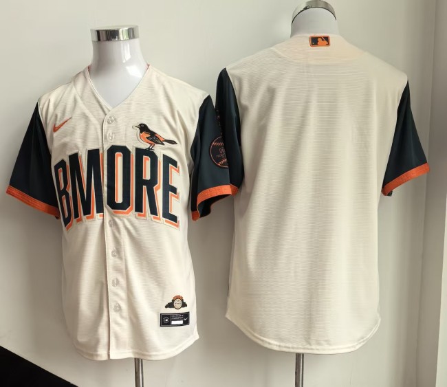City Edition Baltimore Orioles Blank OFF-WHITE MLB Shirt Cool Base Jersey