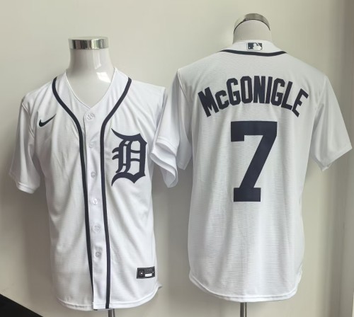 Detroit Tigers McGONIGLE 7 White MLB Cool Jersey Baseball Shirt