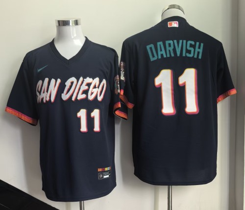 City Edition San Diego Padres DARVISH 11 MLB Jersey Cool Baseball Shirt