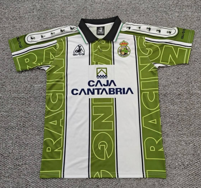 Retro Jersey 1997-1998 Racing Santander Home Soccer Jersey Vintage Football Shirt