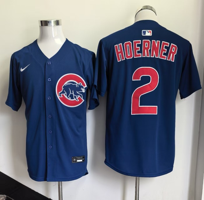 Chicago Cubs 23 HOERNER 2 Blue Cool Base Jersey MLB Shirt