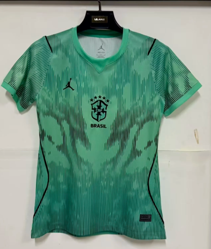 Women 2026 Brazil Green Goalkeeper Soccer Jersey Girl Football Shirt