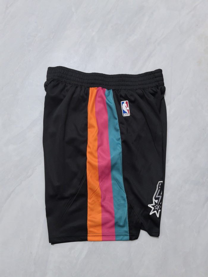 2026 City Edition San Antonio Spurs Basketball Shorts Black NBA Shorts