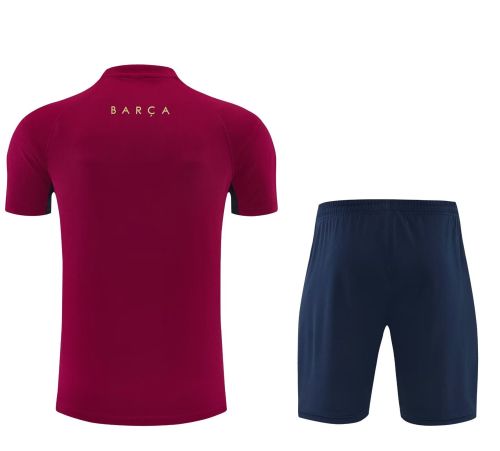 Adult Uniform 2026-2027 Barcelona Dark Red Soccer Training Jersey and Shorts Football Kits