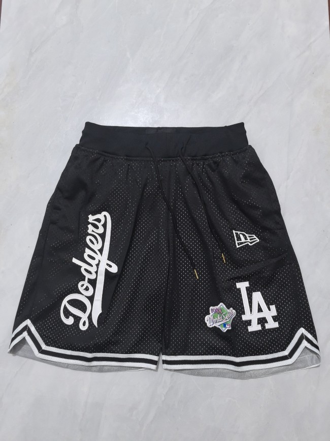 with Pocket Los Angeles Dodgers Black MLB Shorts Baseball Shorts