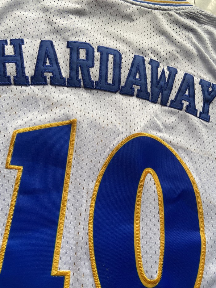 Mitchell&ness 1990-91 Golen State Warriors HARDAWAY 10 White NBA Jersey Basketball Shirt