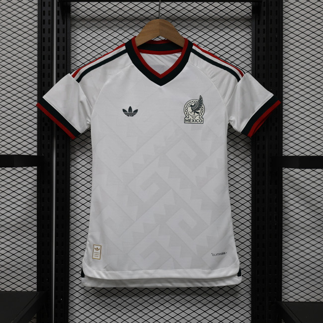 Women Player Version 2026 Mexico Away White Soccer Jersey Girl Football Shirt