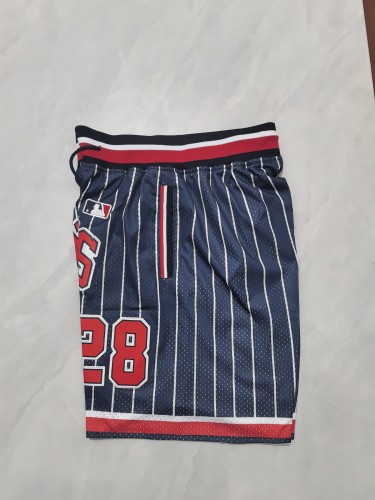 with Pocket Retro Indians 28 MLB Shorts Cool Base Shorts