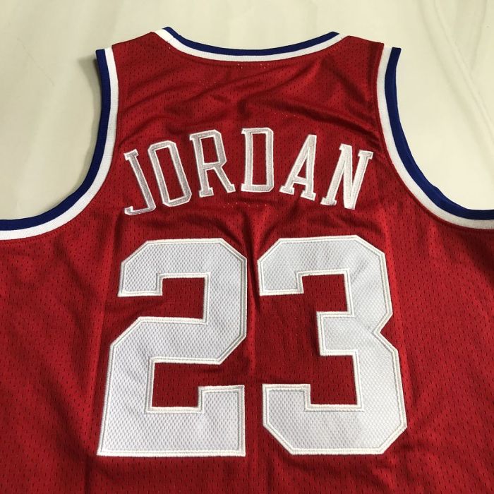 Mitchell&ness 1989 All Stars Chicago Bulls 23 JORDAN Red Basketball Shirt NBA Jersey