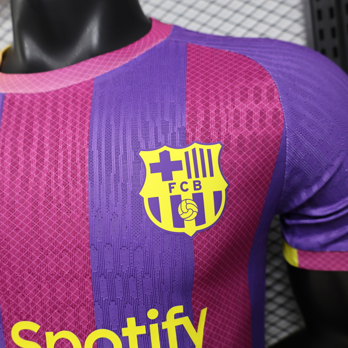 Barca Camisetas de Futbol Player Version 2026-2027 Barcelona Pink/Blue/Yellow Soccer Jersey