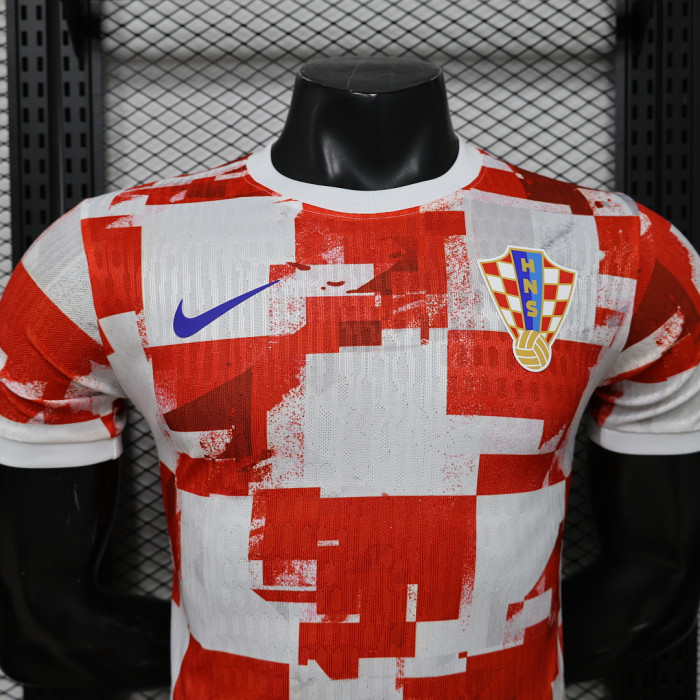 Player Version 2026 Croatia Red/White Soccer Jersey Football Shirt