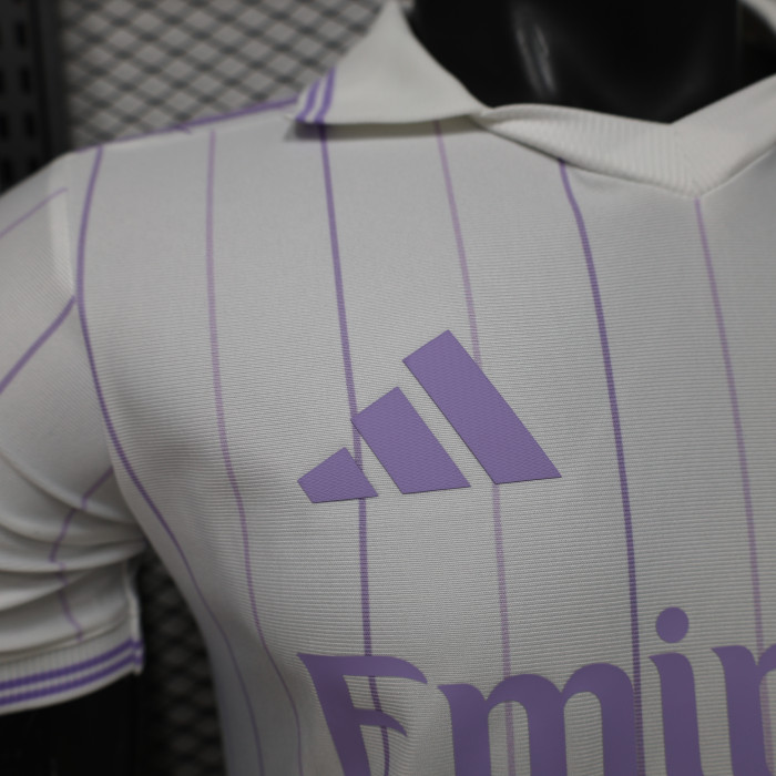 Player Version 2026-2027 Real Madrid white with purple retro model Soccer Jersey Real Football Shirt