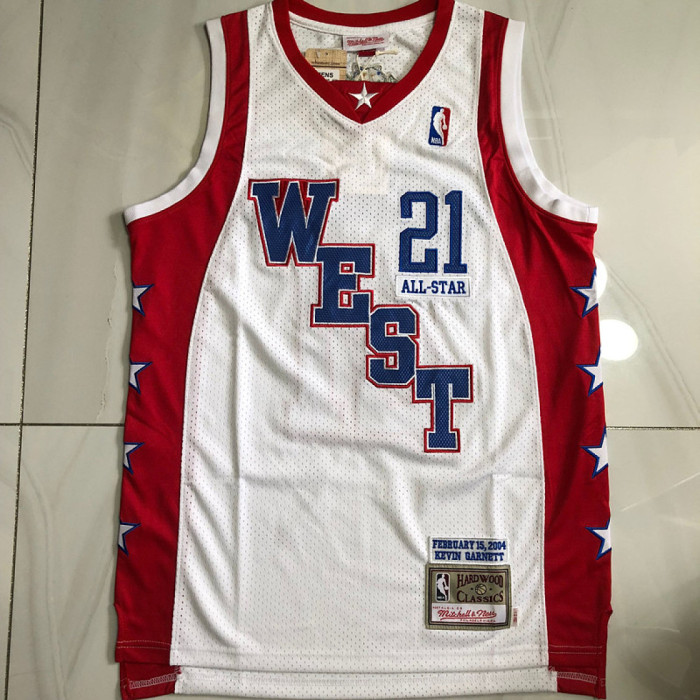 All Stars GARNETT White/Red 8 NBA Jersey Basketball Shirt