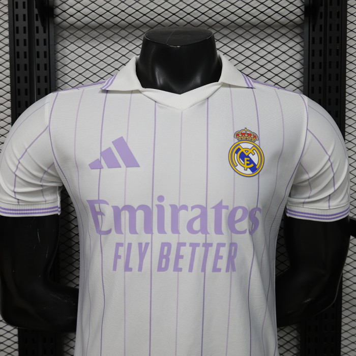 Player Version 2026-2027 Real Madrid white with purple retro model Soccer Jersey Real Football Shirt