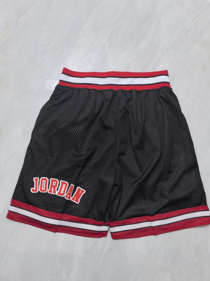 with Pocket Retro Chicago Bulls 22 Black Basketball Shorts 33 NBA Shorts