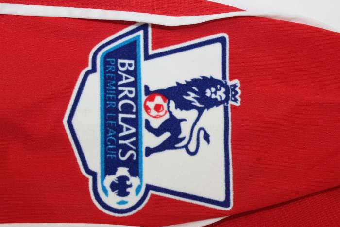 with Front Lettering+EPL Patch Retro Jersey 2013-2014 Liverpool Home Soccer Jersey Vintage Football Shirt