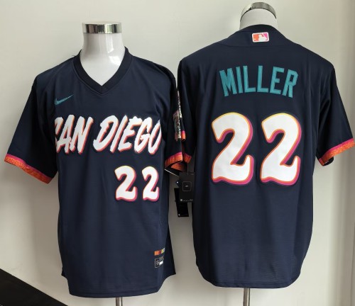 City Edition San Diego Padres MILLER 22 MLB Jersey Cool Baseball Shirt