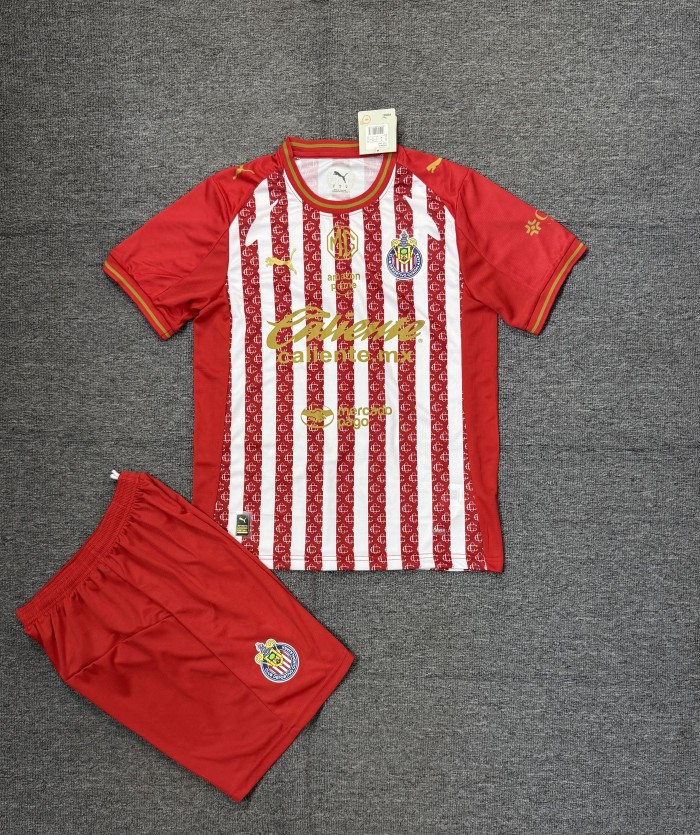 Adult Uniform 2026-2027 Chivas Home Soccer Jersey Shorts Football Kit