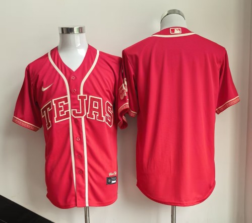 City Edition Texas Rangers Blank Red Baseball Cool Shirt MLB Jersey